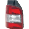Feu arrière gauche pour VOLKSWAGEN TRANSPORTER T5, 2003-2009, (hayon), rouge/blanc, fond noir, Neuf