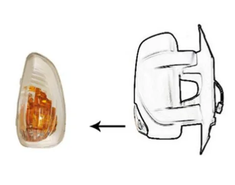 Feu clignotant répétiteur droit pour RENAULT MASTER III ph.1, 2010-2014 orange (16W) rétroviseur