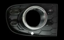 Grille calandre droite pour FIAT 500 phase 2 depuis 2015 > (modèle S), noire, profil chromé, trou antibrouillard, pare chocs avant, Neuve