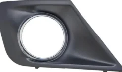 Grille calandre droite pour PEUGEOT 207 CC ph.2 2009-2015 noire & chromée, trou AB, pare chocs avant