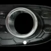 Grille calandre gauche pour FIAT 500 phase 2 depuis 2015 > (modèle S), noire, profil chromé, trou antibrouillard, pare chocs avant, Neuve