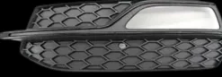 Grille de calandre avant gauche pour AUDI A3 III ph.1 2012-2016, noire, trou feu AB, Mod. S-LINE, Neuve