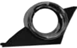 Grille de calandre gauche pour PEUGEOT 207 CC phase 1, 2007-2009 contour chromé, trou antibrouillard