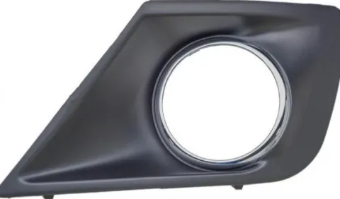 Grille de calandre gauche pour PEUGEOT 207+, 2012-2014 noire & chromée trou feu AB, pare chocs avant