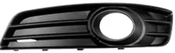 Grille de calandre gauche pour AUDI A3 II ph.2 SPORTBACK 2008-2012, noire, (fermé), trou feu AB