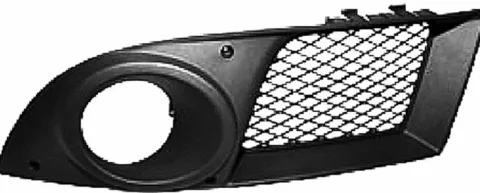Grille de calandre gauche FIAT DOBLO I phase 2 2006-2010 noire trou antibrouillard, pare chocs avant