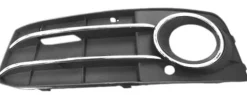Grille de calandre gauche pour AUDI A4 IV ph. 1 2007-2011, trou antibrouillard, profil chromé, Neuve
