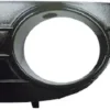 Grille de calandre gauche pour FIAT PUNTO EVO, 2009-2011, noir vernis, trou AB, pare chocs avant