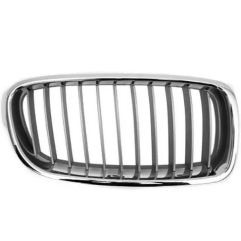 Grille de radiateur avant droit pour BMW Serie 3 F30, 2012-2014, argentée, baguette décorative chromée, Mod. MODERN LINE, Neuve
