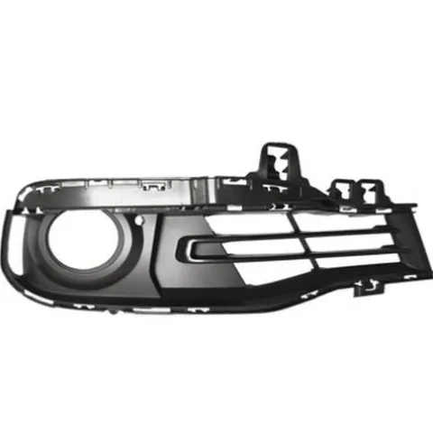 Grille pare-chocs avant droit pour BMW Serie 3 F30/F31, 2015-2018, partiellement ouvert, trou feu antibrouillard, noire gaufré, Mod. LUXURY, Neuve