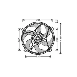 Groupe moto Ventilateur Radiateur pour CITROËN C4 I ph.2 2008-2010, OEM: 1253K4, Neuf