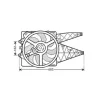 Groupe moto Ventilateur Radiateur pour FIAT GRANDE PUNTO 2005-2009, OEM: 55701372, Neuf