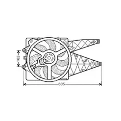 Groupe moto Ventilateur Radiateur pour LANCIA DELTA depuis 2008, OEM: 55701372, Neuf