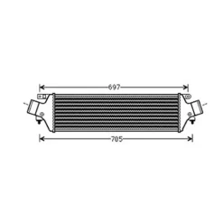 Intercooler pour ALFA ROMEO GIULIETTA 2010-2016, OEM: 50514486, Neuf