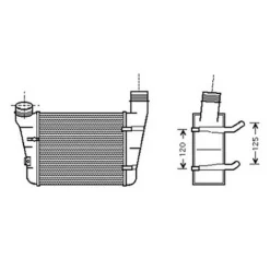 Intercooler pour AUDI A4 II 2000-2004, OEM: 8E0145805F, Neuf