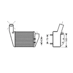 Intercooler pour AUDI A4 I ph.1 1994-1999, OEM: 59145806, Neuf