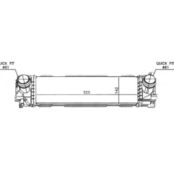 Intercooler pour BMW Serie 3 G20/G21 2018-2022, OEM: 17518592701, Neuf