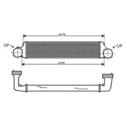 Intercooler pour BMW Serie 3 E46 2001-2004, OEM: 17517793370, Neuf