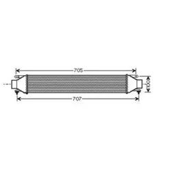 Intercooler pour FIAT DOBLO II ph.1 2010-2015, OEM: 51833975, Neuf