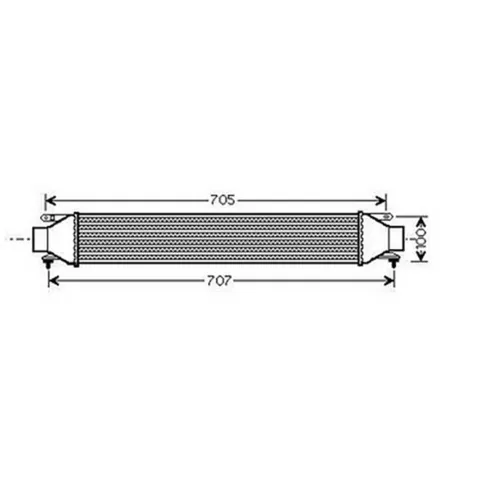 Intercooler pour FIAT DOBLO II ph.1 2010-2015, OEM: 51833975, Neuf