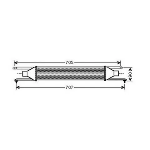 Intercooler pour FIAT GRANDE PUNTO 2005-2009, OEM: 55702237, Neuf
