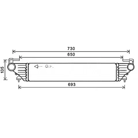 Intercooler pour FIAT TIPO II ph.1 2015-2020, OEM: 51887954, Neuf