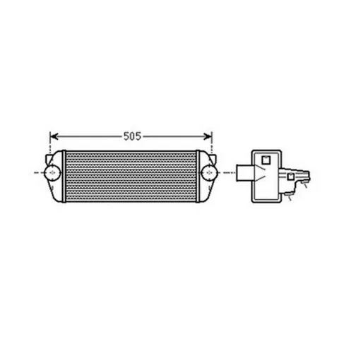 Intercooler pour FORD TOURNEO CONNECT I ph.1 2002-2006, OEM: 1432312, Neuf