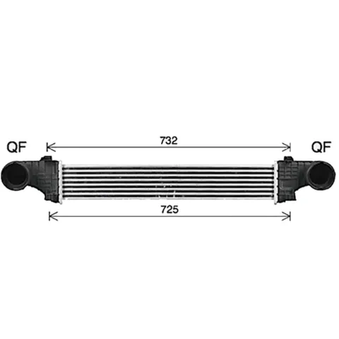 Intercooler pour MERCEDES CLASSE E 2002-2006 (W211), OEM: 2115002602, Neuf