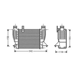 Intercooler pour NISSAN NOTE 2006-2008, OEM: 8200170504, Neuf