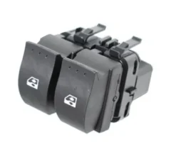 Interrupteur/Bouton de lève vitre électrique sur porte avant gauche pour RENAULT MEGANE II phase 1, 2002-2005, 2 boutons, noir, Neuf