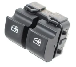Interrupteur/Bouton de lève vitre électrique sur porte avant gauche pour RENAULT CLIO IV phase 1, 2012-2016, 2 boutons, noir, Neuf