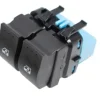 Interrupteur/Bouton de lève vitre électrique sur porte avant gauche pour RENAULT MEGANE II phase 1, 2002-2005, 2 boutons, noir, Neuf