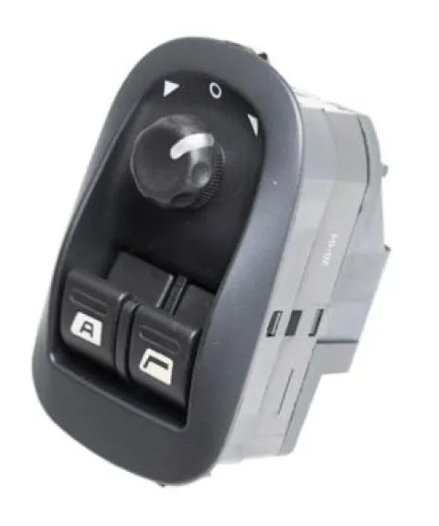 Interrupteur/Bouton de lève vitre électrique sur porte avant gauche pour PEUGEOT 206, 1998-2009, 2 boutons, noir, Neuf
