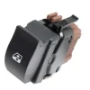 Interrupteur/Bouton de lève vitre électrique sur porte avant droite pour RENAULT TRAFIC II phase 1, 2001-2006, 1 bouton, noir, Neuf