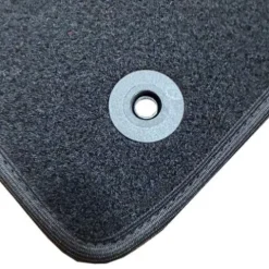Kit 4 Tapis de sol Auto pour CITROEN C1 de 2005 à 2014, avec sigle C1, moquette noire et clips, Neuf