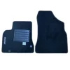 Kit 2 Tapis de sol Auto pour CITROËN BERLINGO VP/FOURGON II, 2008-2018 (B9), avec sigle BERLINGO, moquette noire et clips, Neuf