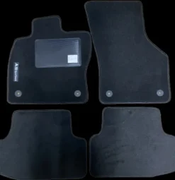 Kit 4 Tapis de sol Auto pour AUDI A3 SPORTBACK (8VA) de 2012 à 2016, sigle A3, avec CLIPS, Neuf