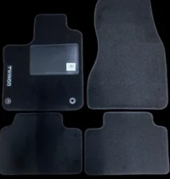 Kit 4 Tapis de sol Auto pour RENAULT TWINGO depuis 2014, avec sigle TWINGO, avec CLIPS, Neuf