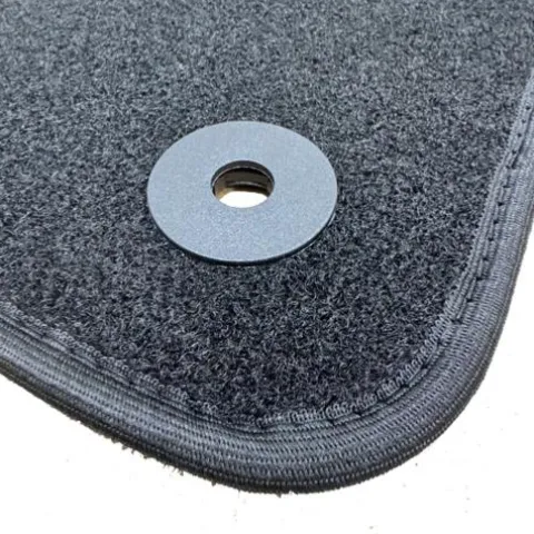 Kit 4 Tapis de sol Auto pour PEUGEOT 2008 I phase 2, 2016-2019, avec sigle 2008, moquette noire et clips, Neuf