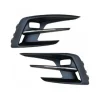 Kit grilles avant droite et gauche pour RENAULT MEGANE IV phase 2 depuis 2020, avec emplacement antibrouillards, moulure chromée, noires gaufrées, Neuf