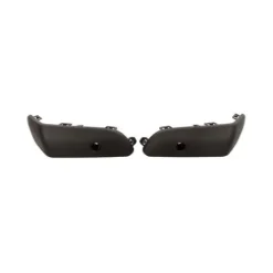 Kit moulures droit et gauche pare chocs arrière pour RENAULT TWINGO II phase 1, 2007-2011, trous radar, noirs, Neufs