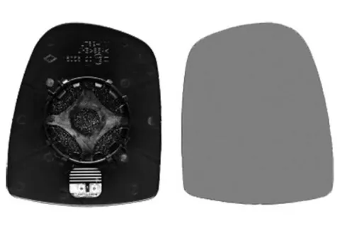 Miroir Glace rétroviseur droit pour OPEL VIVARO I phase 1, 2001-2006, verre supérieur, dégivrant