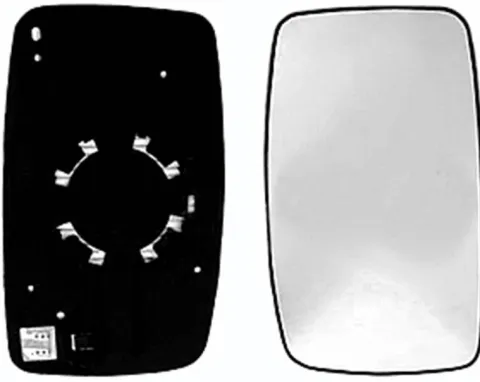 Miroir Glace rétroviseur droit pour CITROËN JUMPY II 2007-2016, à clipser, Neuf