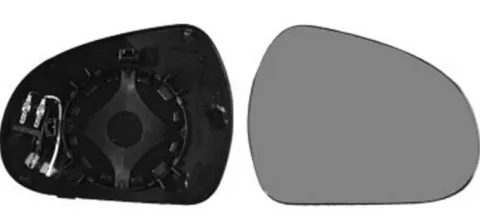Miroir Glace rétroviseur droit pour PEUGEOT 207 CC phase 1, 2007-2009, à clipser, Neuf