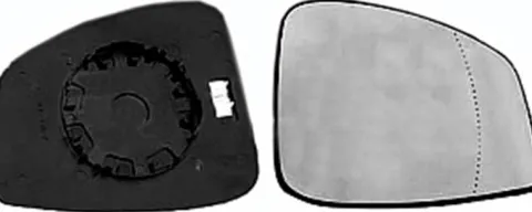 Miroir Glace rétroviseur droit pour RENAULT SCENIC III phase 1, 2009-2011, dégivrant, à clipser