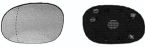 Miroir Glace rétroviseur gauche pour PEUGEOT 206 ph.2, 2003-2009, asphérique, à clipser, Neuf