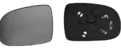 Miroir Glace rétroviseur gauche pour OPEL CORSA C ph.1, 2000-2003, dégivrant, asphérique, à clipser