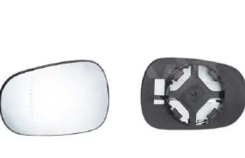 Miroir Glace rétroviseur gauche pour RENAULT CLIO II ph.2 2001-2005 dégivrant, asphérique, à clipser
