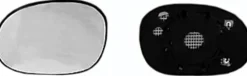 Miroir Glace rétroviseur gauche pour PEUGEOT 206 ph.2, 2003-2009, dégivrant, à clipser, Neuf