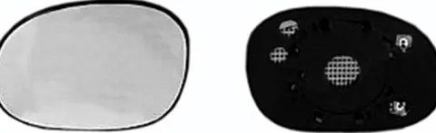 Miroir Glace rétroviseur gauche pour PEUGEOT 206 ph.2, 2003-2009, dégivrant, à clipser, Neuf